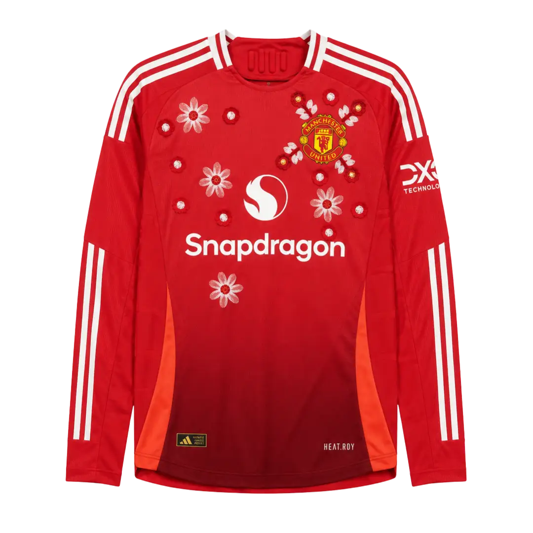 MAILLOT MANCHESTER UNITED MANCHES LONGUES BRODÉ