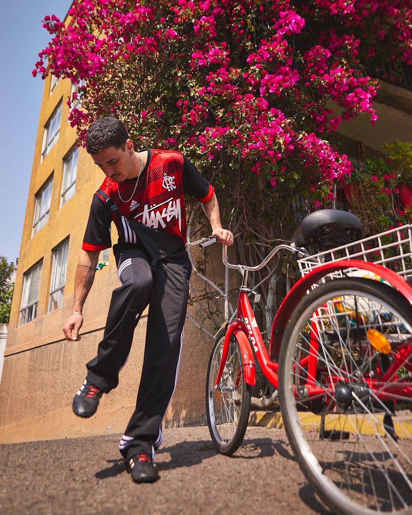 Maillot De Foot Flamengo X Stüssy Taille M - Rose, Adidas (Neuf Sans Boîte)