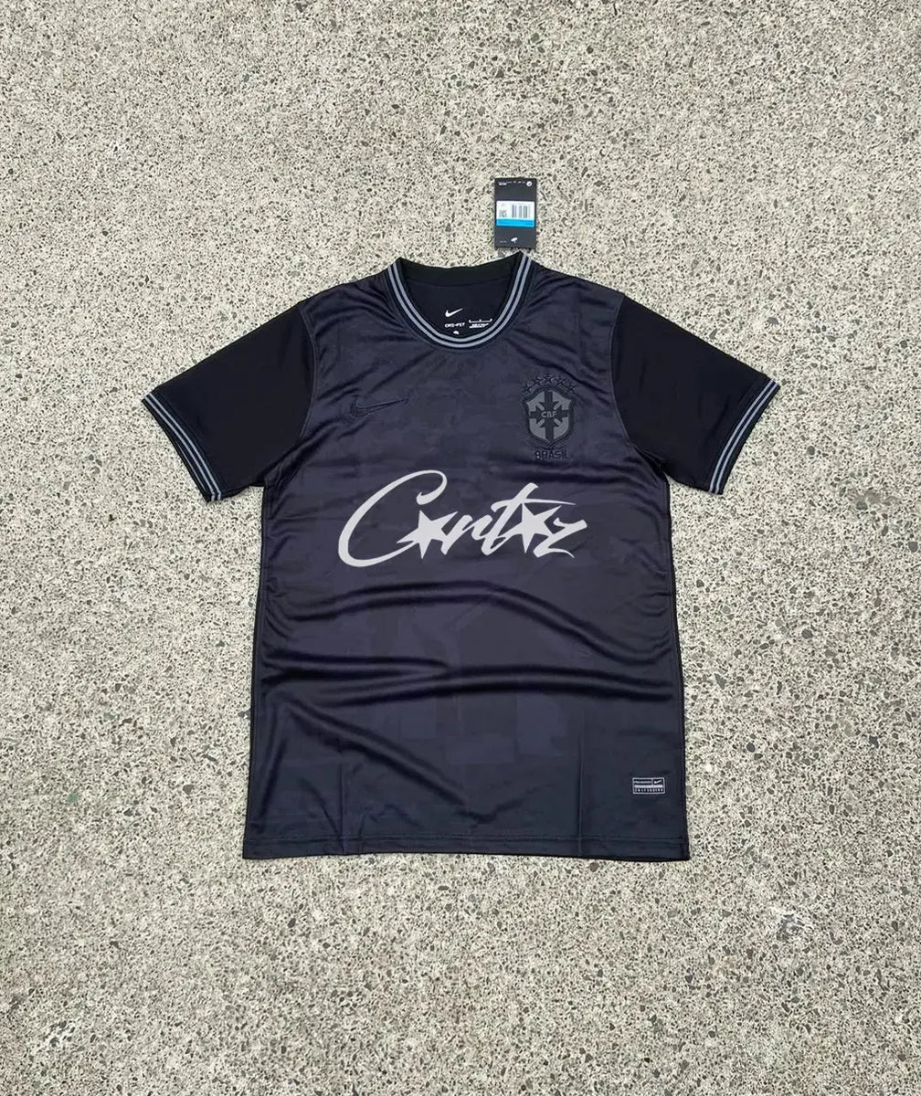 Maillot Rétro Brésil Corteiz Geometric - Fan Edition - Bleu - Taille L