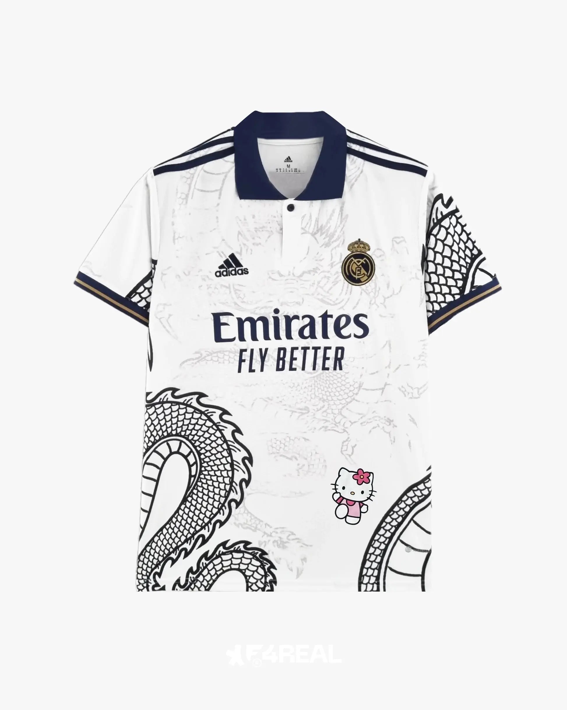 New Real Madrid Pure Print Dragon Polo Short Sleeve Kitty Men's & Women's Sports Jersey Outdoor 3D Printed Top All2Jersey